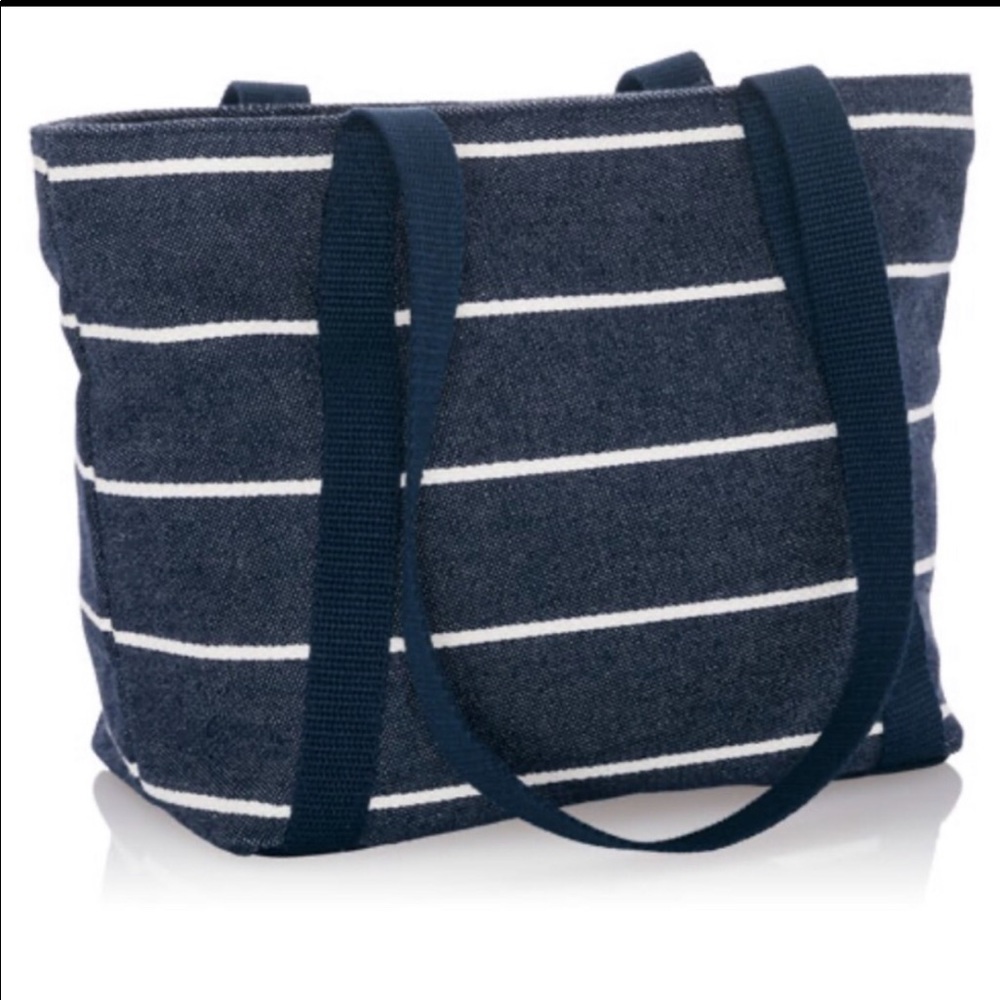 Classic Day Bag - Navy Wide Stripe